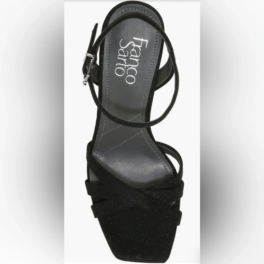 Franco Sarto Damalis Platform Sandal - Black Galaxy - size 8